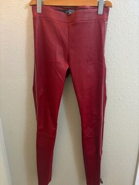 Vince Women’s Red Faux Leather Leggings
